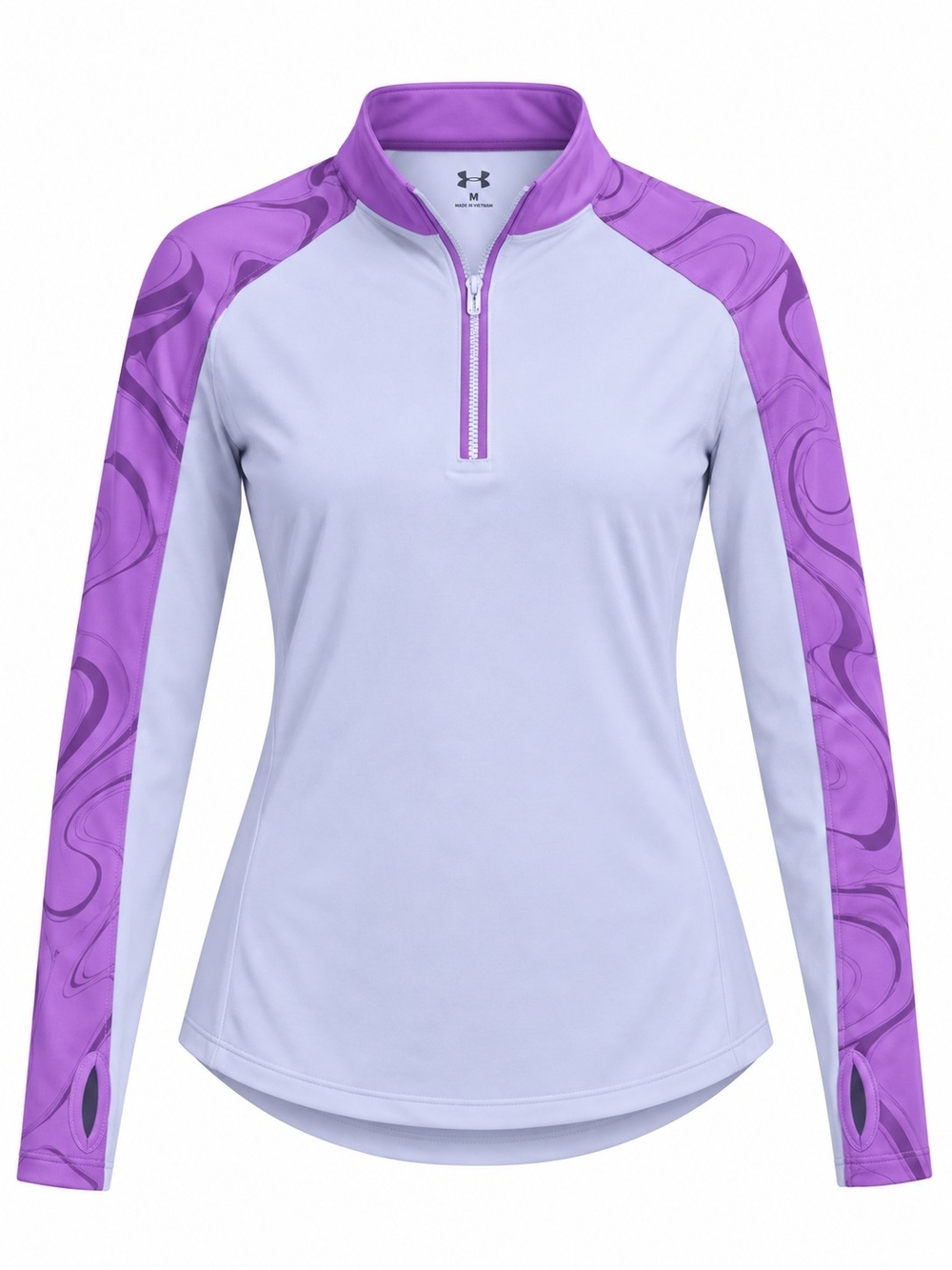 UNDER ARMOUR | NWT UPF 30 Purple Quarter Zip Thumbhole Performance Top | M